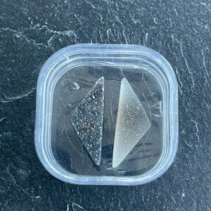 Black and Gray Druzy Geometric slices 10.93 carats.